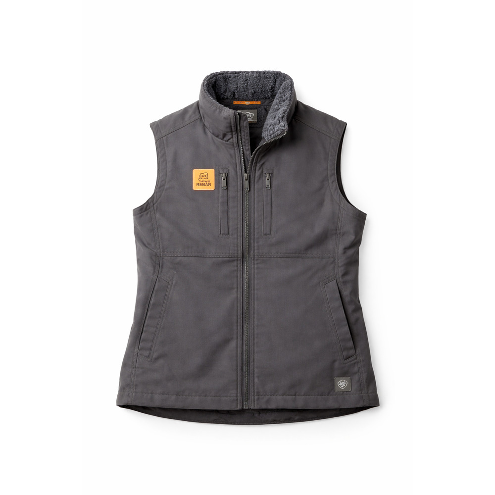Ariat Rebar DuraCanvas Vest Womens Gray Workwear Utility Hiking Grey Large